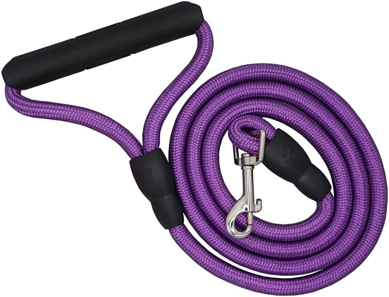 Dog Leash for Large & Medium Breeds - Durable Dog Training Leash with Padded Handle - Strong Leashes for Dogs Ideal for Walking, Running & Training (Purple, Medium)