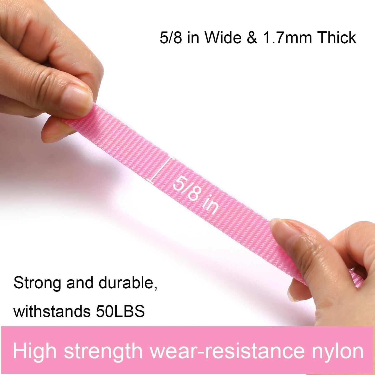 6 FT Puppy Leashes, Strong Traditional Style Leash with Easy to Use Collar Hook,Dog Lead Great for Small and Medium and Large Dog (Pink, 5/8 in x 6 ft)