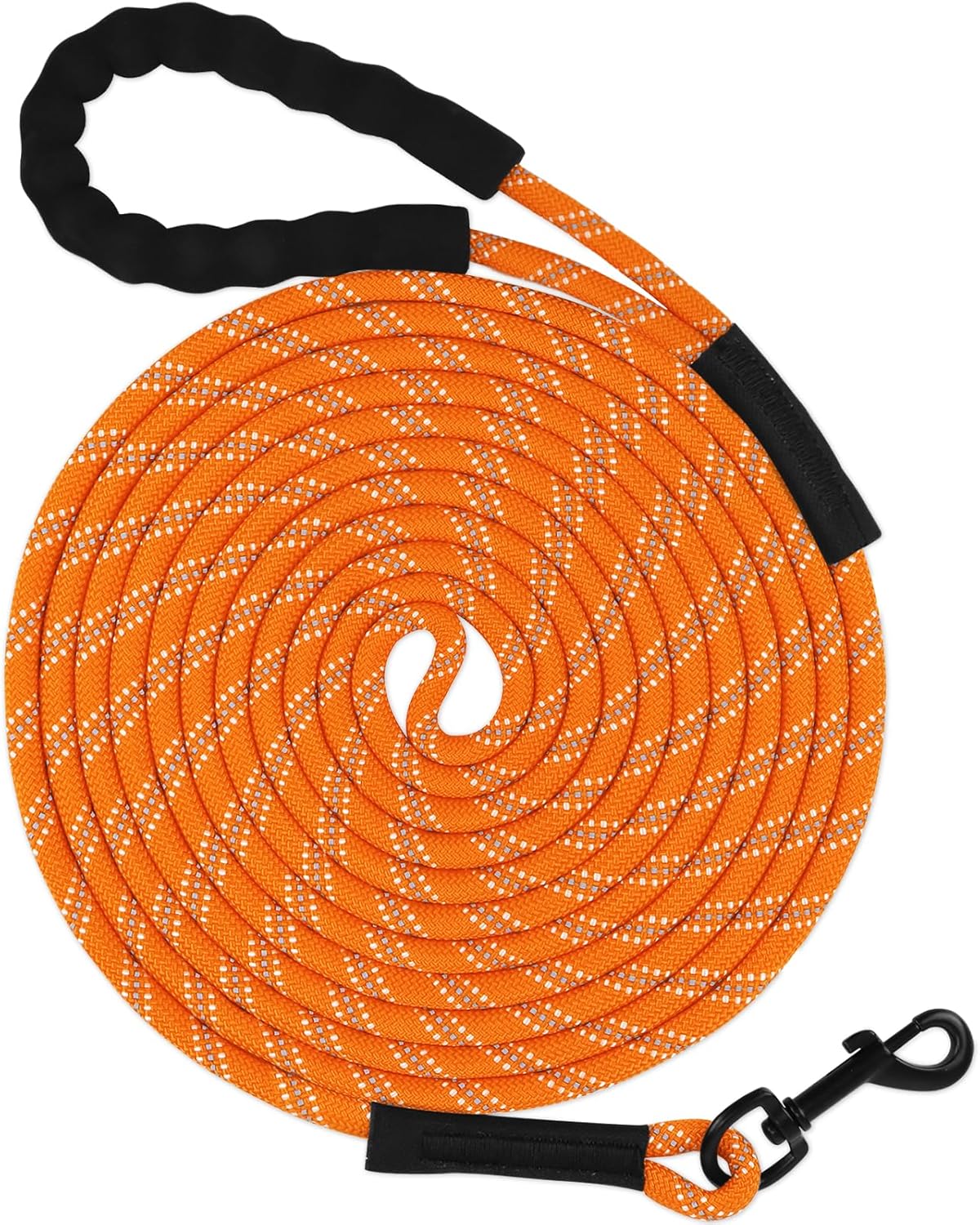 Long Dog Leash, 15FT 30FT 50FT 66FT, Training and Recall Leash with Comfortable Padded Handle for Large Medium Small Dogs Walking, Camping, Orange 30FT
