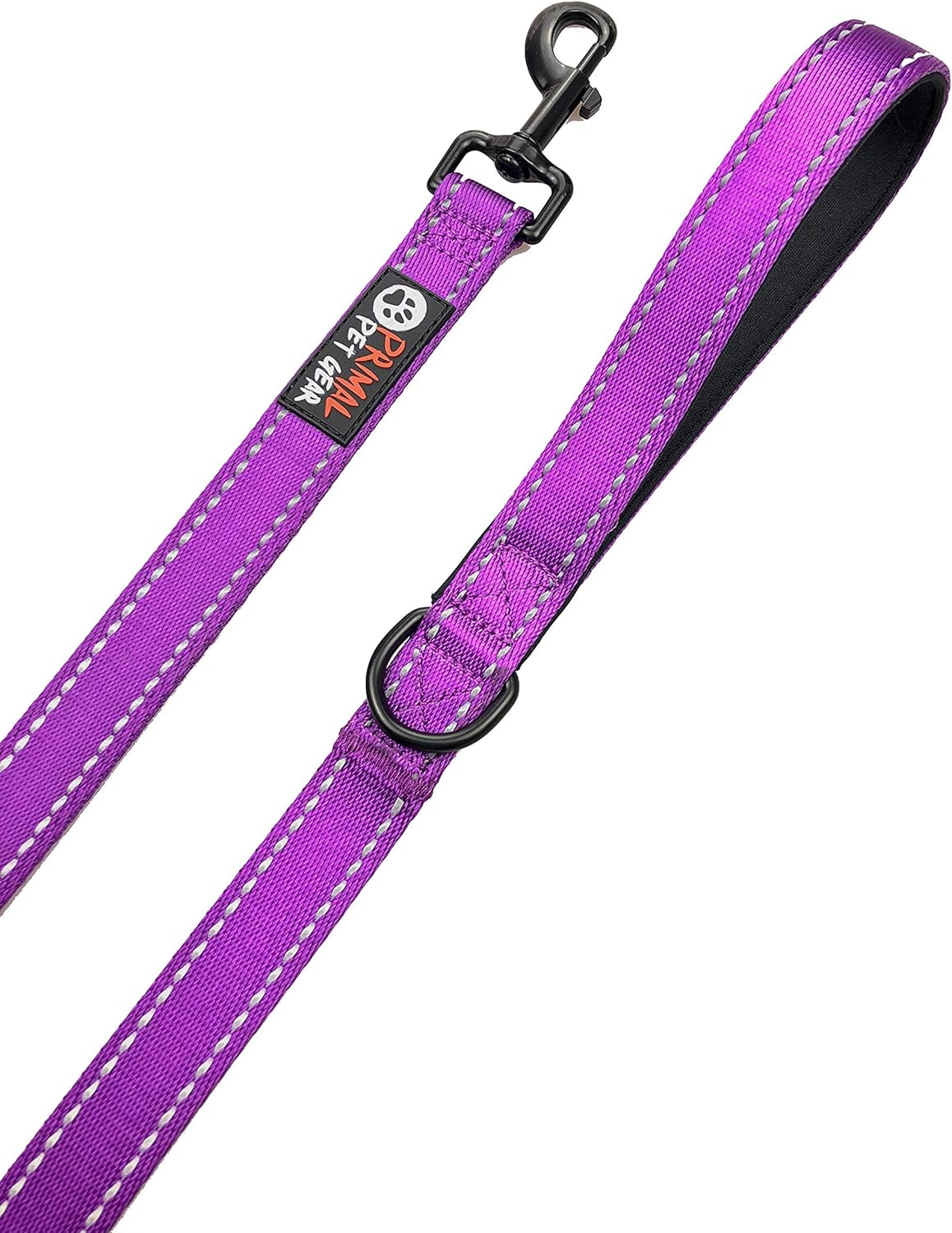 Dog Leash 6ft Long,Traffic Padded Two Handle,Heavy Duty,Reflective Double Handles Lead for Control Safety Training,Leashes for Large Dogs or Medium Dogs,Dual Handles Leads(Purple)